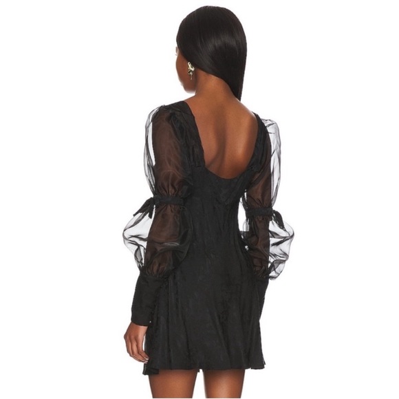 NWT Gabrielle Black For Love and Lemons Mini Dress - Picture 2 of 8